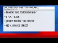 Cold weather shelters open in Quincy Thursday and Friday