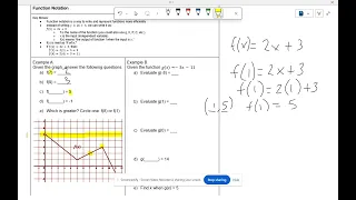 Unit 2 Function Notation
