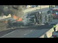 Fiery crash shuts down westbound lanes of Loop 820 in North Richland Hills