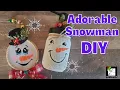 SUPER SIMPLE Adorable Snowman Christmas Ornaments to Make Craft tutorial
