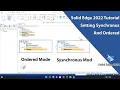 Solid Edge 2022 Tutorial - Setting Synchronous And Ordered