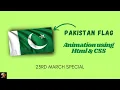 Flag animation with html and css 14th august special Coding Tutorials