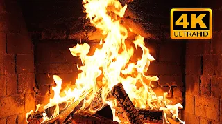Cozy Fireplace 4K 12 HOURS Fireplace With Crackling Fire Sounds Fireplace Ambience 