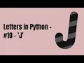 Make the letter J in Turtle