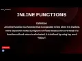 Secrets of Inline Functions in C Revealed for OOP
