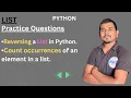 List Practice Questions in hindi programmingwithamit