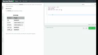Hackerrank SQL Solution Basic SQL - Weather Observation Station 9
