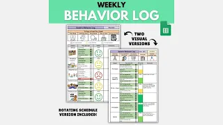 Weekly Behavior Log Tutorial