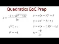Quadratics Review - TN Int Math 2 EoC Prep