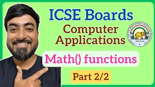 ICSE Class 10 Computer Applications Important Math Functions in Java min max cbrt random