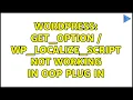 Wordpress get - option wp
