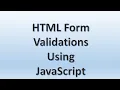 GSEB Computer Studies Standard 12 HTML Form validations using JavaScript Part 1