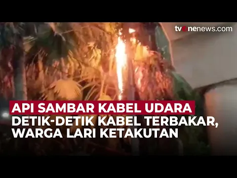 Kabel Listrik di Otista Jatinegara Terbakar, Warga di JPO Lari Ketakutan!