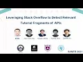 Leveraging Stack Overflow to Detect Relevant Tutorial Fragments of APIs