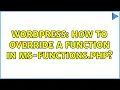 Wordpress How to Override A Function in ms-functions php