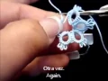 Frivolite-Tatting lesson 56 - como cerrar una flor