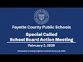 FCPS Special Called School Board Action Meeting - February 2 2026
