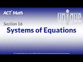 ACT Math 16 Systems of Equations