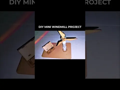 DIY Mini Windmill Project at Home 🌬️⚡ #shorts
