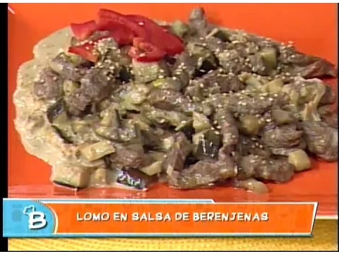 Lomo en salsa de berenjenas