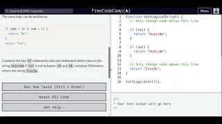 Lesson 70 Basic JavaScript Comparisons with the Logical Or Operator