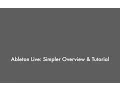 Ableton Live 9 - Simpler Overview Tutorial
