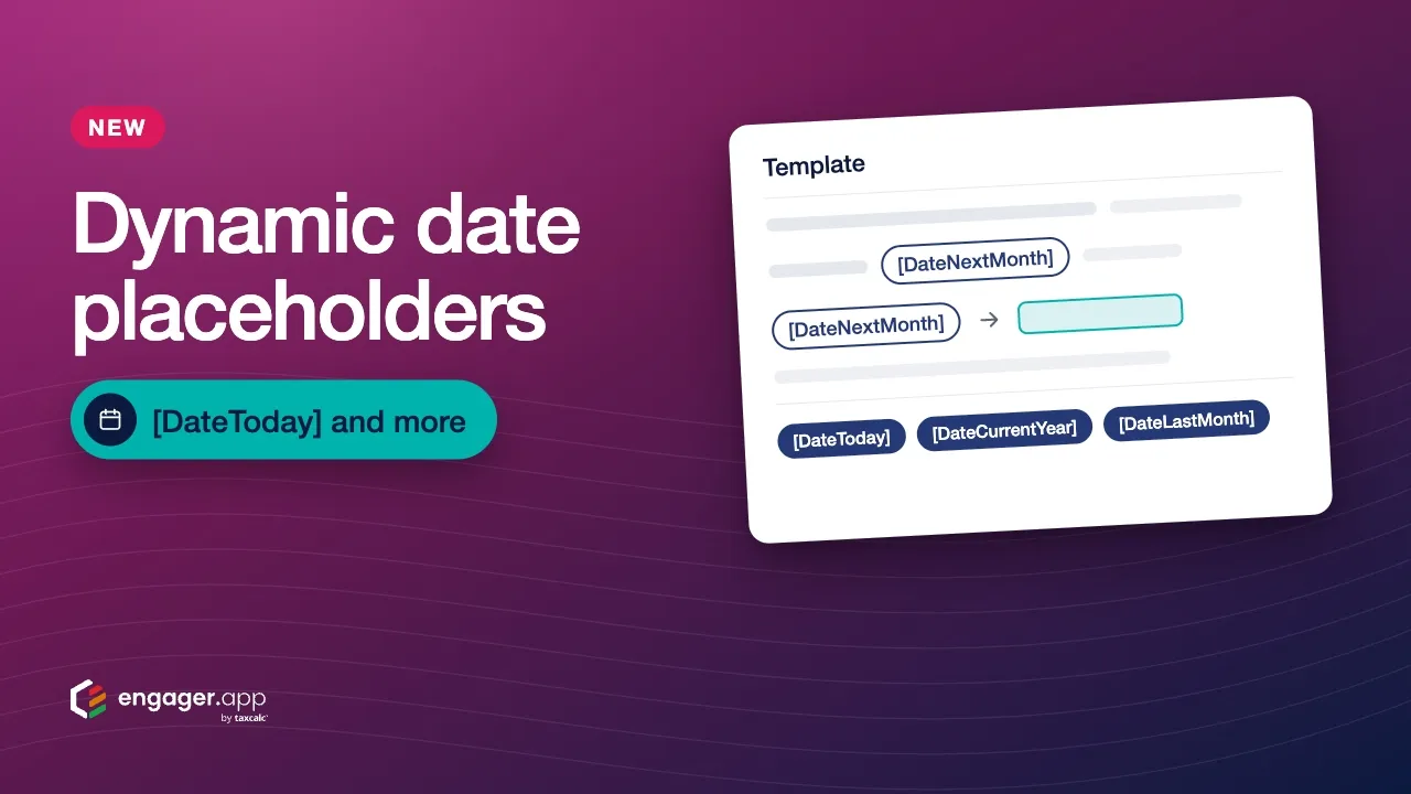 Dynamic date placeholders in email and document templates