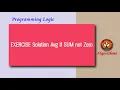 EXERCISE Solution Algorithm Average of three numbers if SUM is not Zero