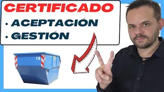 Certificado de Aceptación y Gestión de residuos y runas, obras y demoliciones.