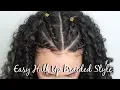 HALF UP BRAIDED HAIRSTYLE FOR CURLY HAIR EASY FALL HAIRSTYLE