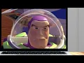 Woody Laughing At Buzz On Laptop Reaction Meme Template