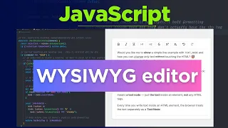 Build a WYSIWYG Editor with HTML CSS JavaScript - Part 1