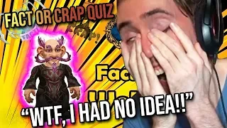 Asmongold Takes The Fact or Crap General WoW Knowledge QUIZ - Hirumaredx