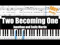 Download Lagu 🎹Jonathan and Emily Martin - Two Becoming One (Key of C)| Sheet+Lyrics+Chords Piano Easy Tutorial🎹