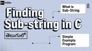 Learn How to Find a Sub-string in C Finding Sub-string in c College Coders