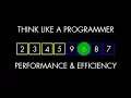 Performance Efficiency Think Like a Programmer