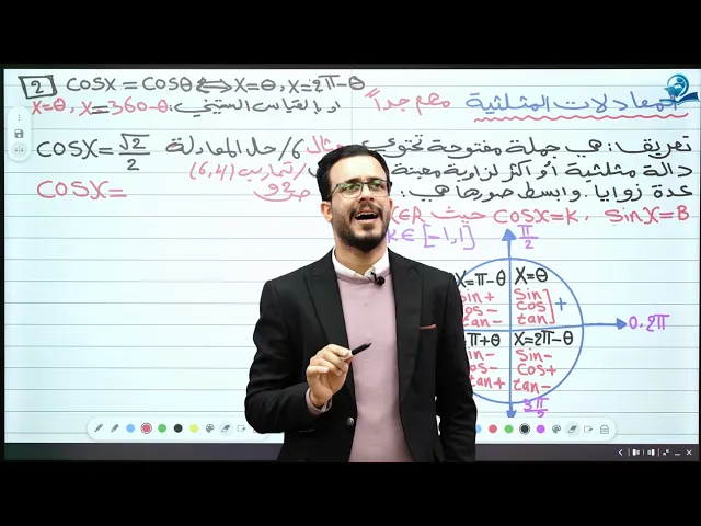 الخامس العلمي || الفصل الرابع || المعادلات المثلثية (ج2)