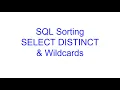 Unique Values Sorting and Filtering in Database Queries Learn SQL from Scratch 3 Kovolff