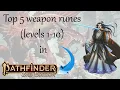 Top 5 weapon runes levels 1-10 in Pathfinder 2e