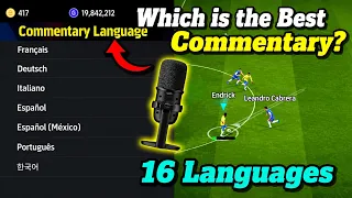 Which one is the Best Commentary Language All Languages Review eFootball 2025 Mobile