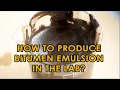 Bitumen emulsion production in laboratory setting
