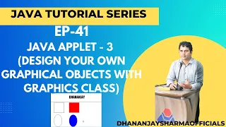EP-41 Java Tutorial Java Applet - 3 Design Your Own Graphical Objects with Graphics Class