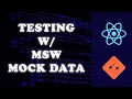 Test components with msw mock data in react