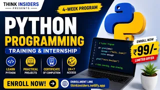 Python Programming Training Internship Program Complete Details Certificate Projects