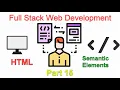 Full Stack Web Developer Course in Telugu Part 15 HTML5 Semantic Elements Importance Monesh Venkul