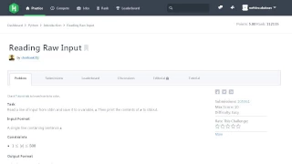 HackerRank Python Input