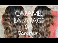 FOILAYAGE Caramel BALAYAGE On DARK HAIR