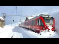 ★ 4K Cab ride 🇨🇭St. Moritz - 🇮🇹Tirano, fresh snow, strong winds \u0026 snowdrifts [03.2020]