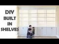 DIY Built In Shelves Library Cabinets