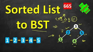 Convert Sorted List to Binary Search Tree BST LeetCode 109 C Java Python